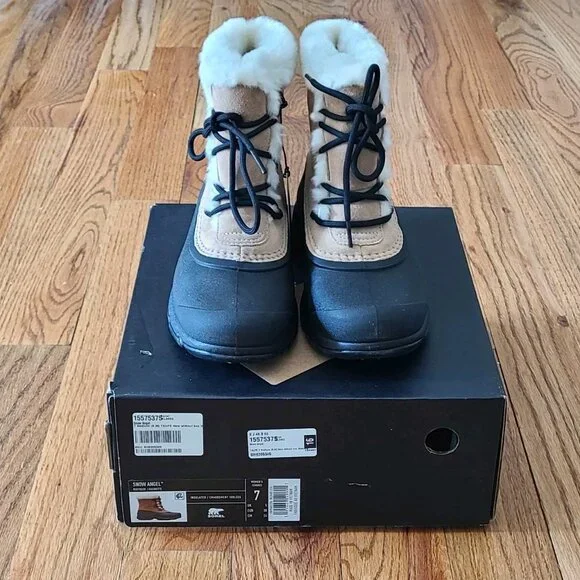 Sorel Snow Angel Taupe Waterproof Insulated Winter & Snow Lace Boots Womens Sz 7 - Picture 7 of 15